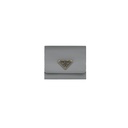 Prada Nappa Triangle Tri-Fold Wallet Grey