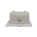 Prada Glace Crossbody Shoulder Bag White Leather