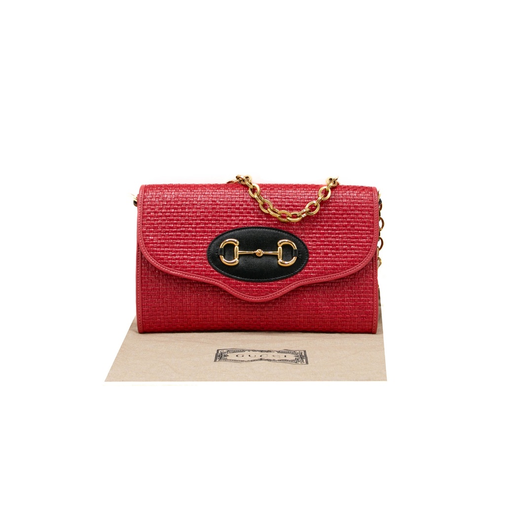 Gucci GG Horsebit 1955 Small Shoulder Bag Red 655667