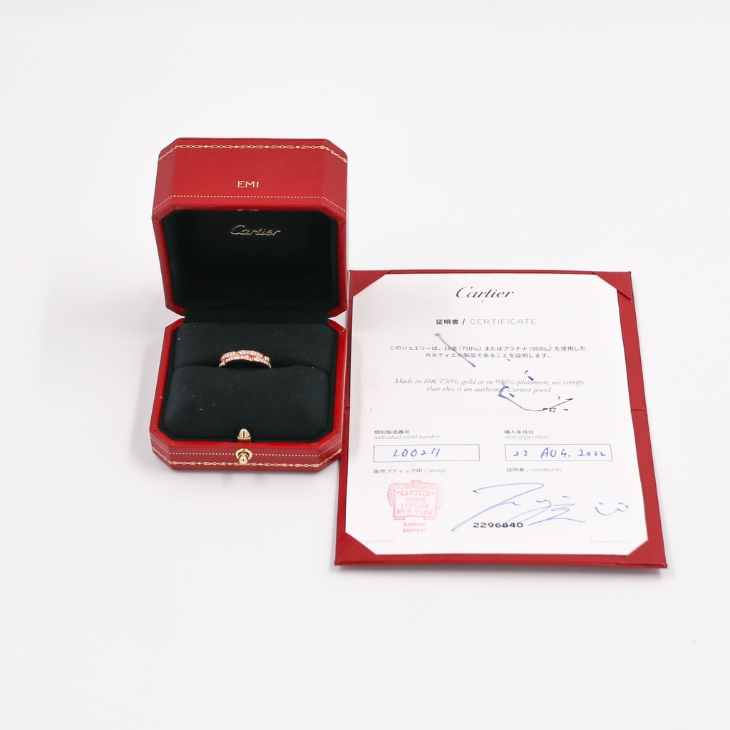 (7590_0365) Cartier Mailon PanthÃ¨re #54 Diamond PG Au750 6.1g Ring (Precious Metal)