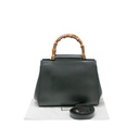 Gucci Bamboo Nimfair Small Hand Bag Leather Black 453767