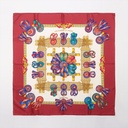 Hermès Carré 90 Les Rubans Du Cheval Scarf Silk Bordeaux