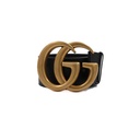 Gucci Calfskin Black Marmont GG Wide Belt 453265 In Size 85x34