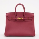 Hermes Birkin 25 Togo Ruby Gold Metal Fittings T:2015