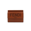Fendi Roma Brown Leather Card Holder