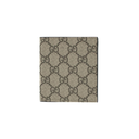 Gucci GG Emblem Bi-Fold Wallet In Beige And Dark Brown Fabric 821206