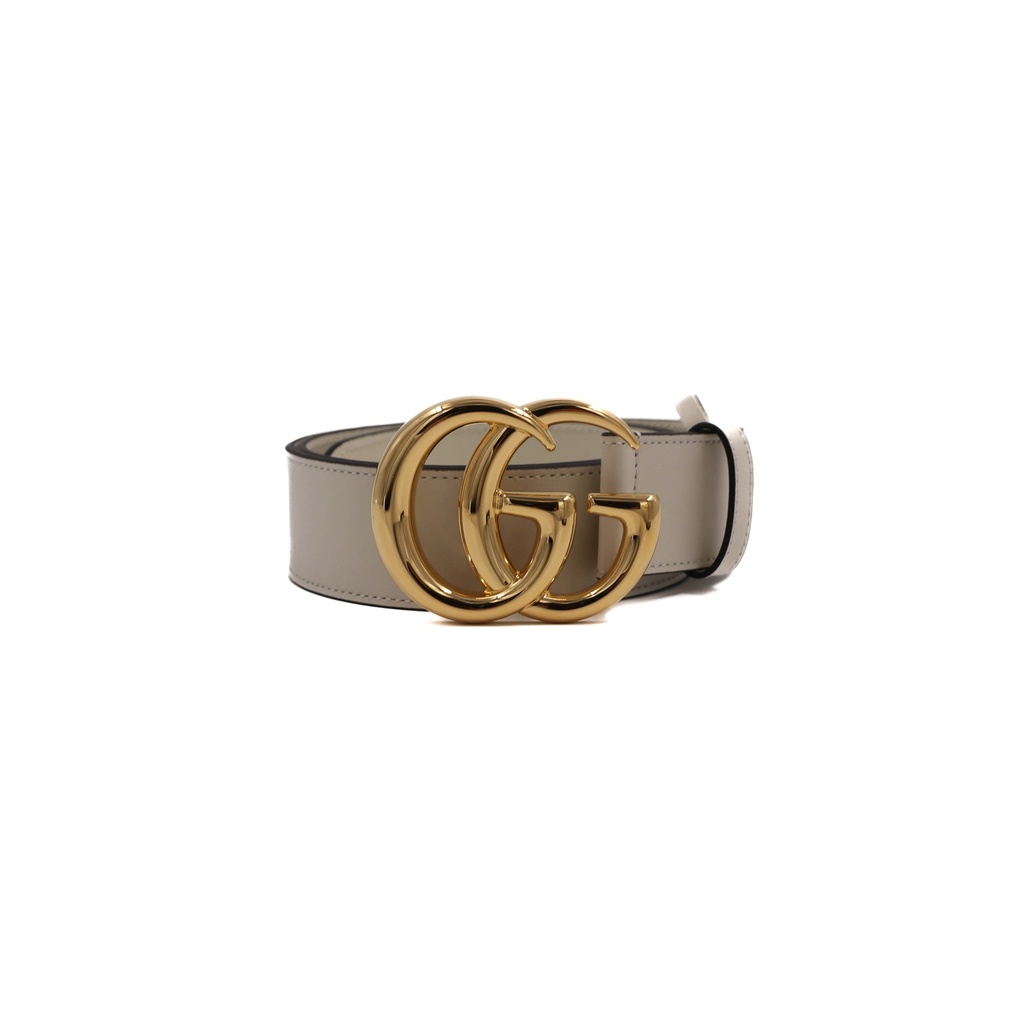 Gucci GG Marmont Wide Belt White 406031 In Size 85 34