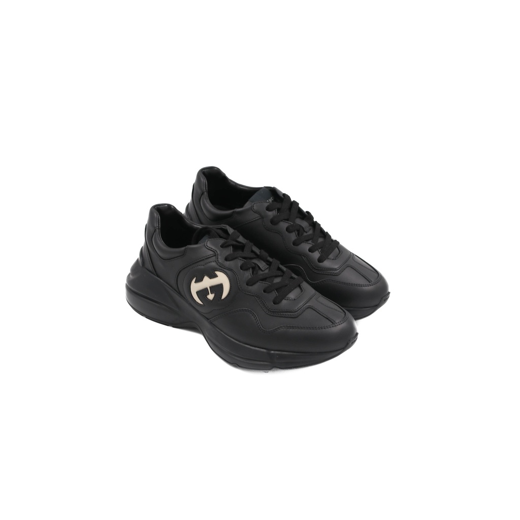 Gucci Men's Rhyton Sneaker Black 757857 In Size 7