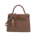 Hermes Kelly 28 Epsom Gold Hardware Brown Year 2020 Like New