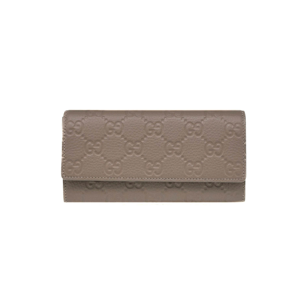 [Gucci-18539] Gucci Guccissima Continental Wallet Beige 815922