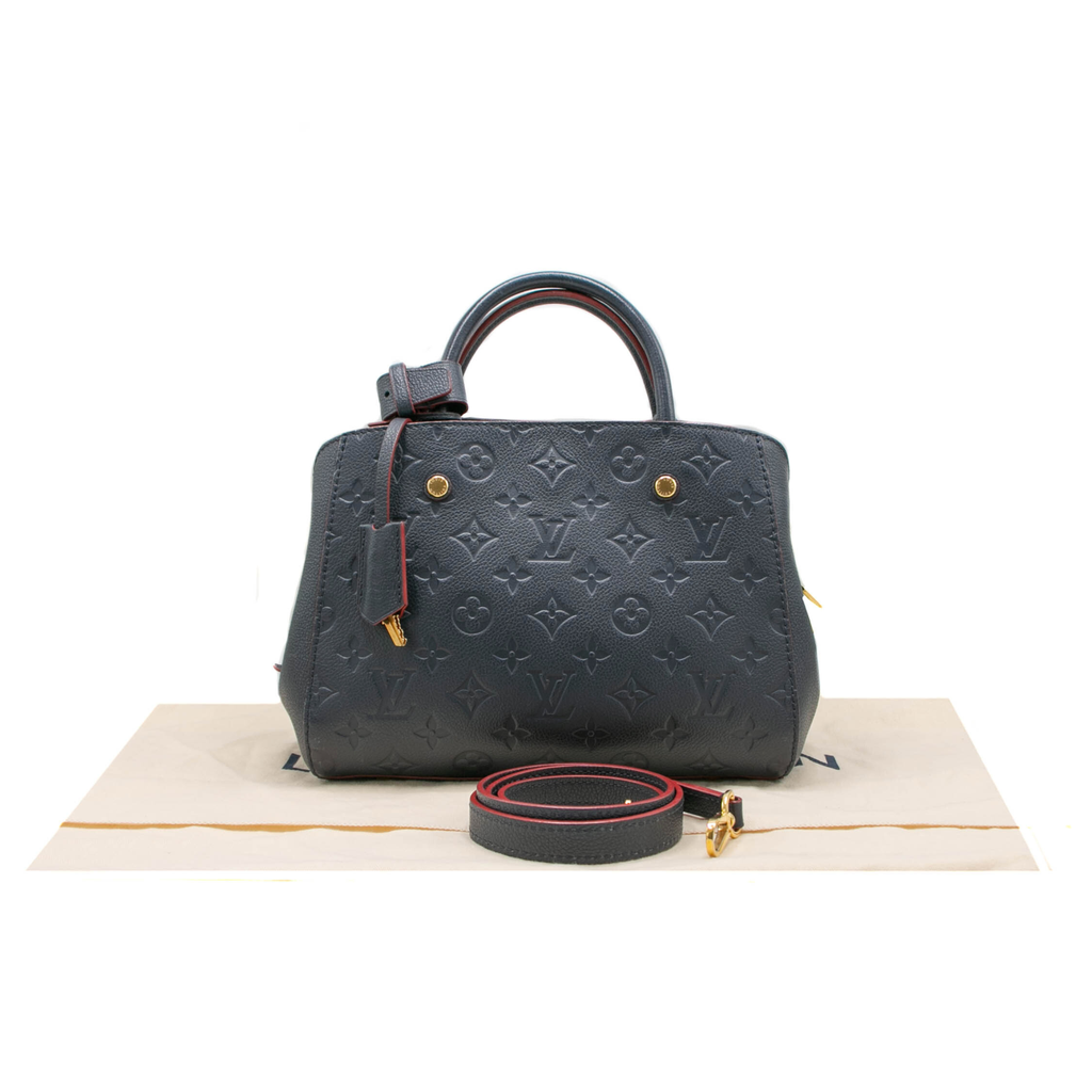Louis Vuitton Marine Rouge Monogram Empreinte Montaigne BB Bag