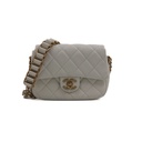 Chanel Caviar Quilted Mini Chain Soul Flap White