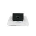 Prada Saffiano Triangle Tri-Fold Wallet Black