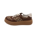Gucci Trainers Beige And Dark Brown GG Canvas with Interlocking G Size 42
