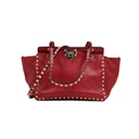 Valentino Garavani Vitello Small Rockstud Tote Rosso Valentino