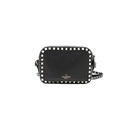 Valentino Garavani Grained Calfskin Rockstud Crossbody Bag Black