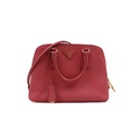 Prada Saffiano Lux Small Promenade Tote Bag Peonia