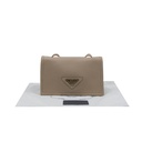 Prada Glace Crossbody Shoulder Bag Beige Leather