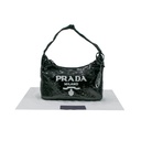 Prada Sequin Mini Re-Edition 2000 Bag Black White