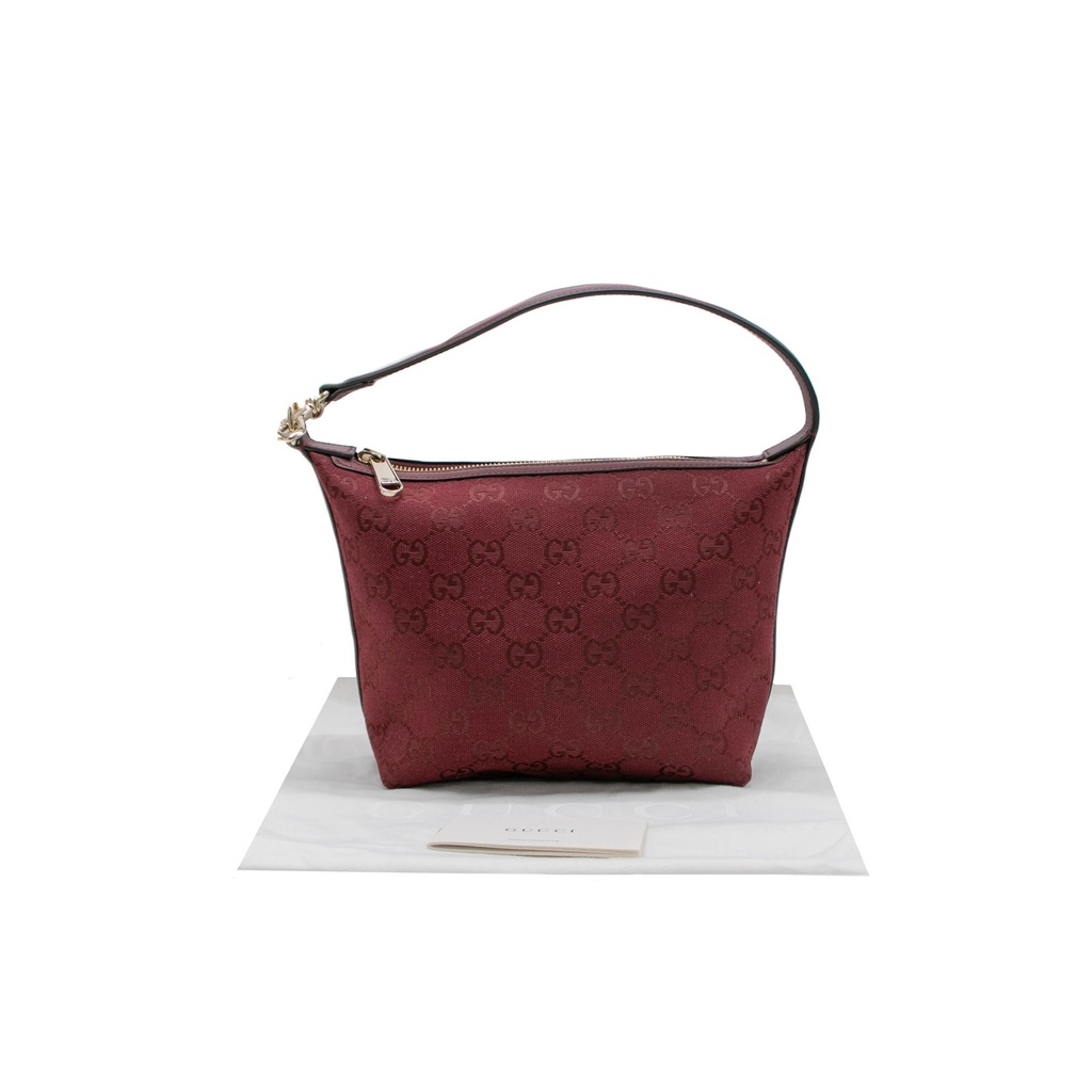 Gucci GG Super Mini Canvas Shoulder Bag Red 795168