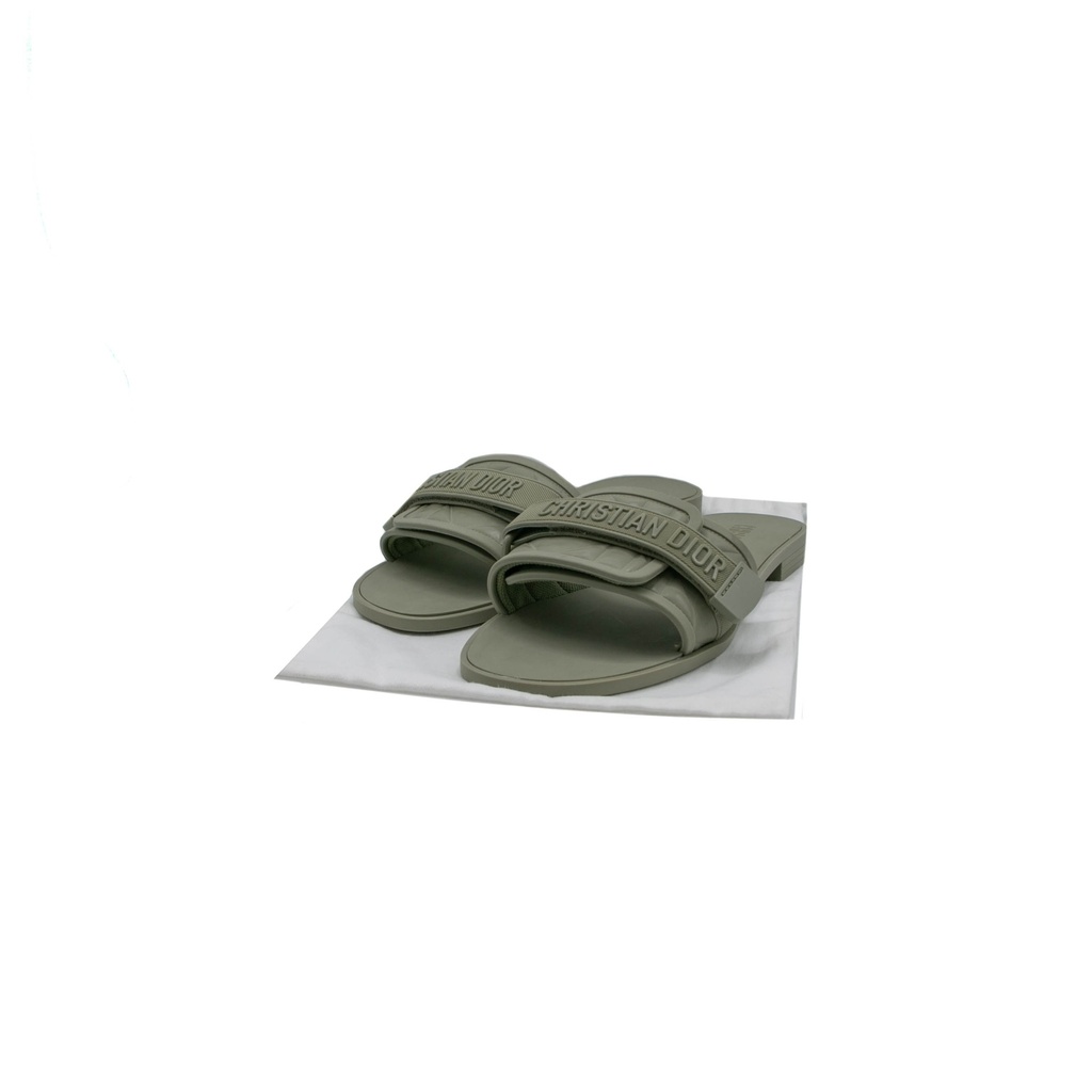 Christian Dior Rubber Macrocannage Dio(r)evolution Slide Sandals Pastel Size 41