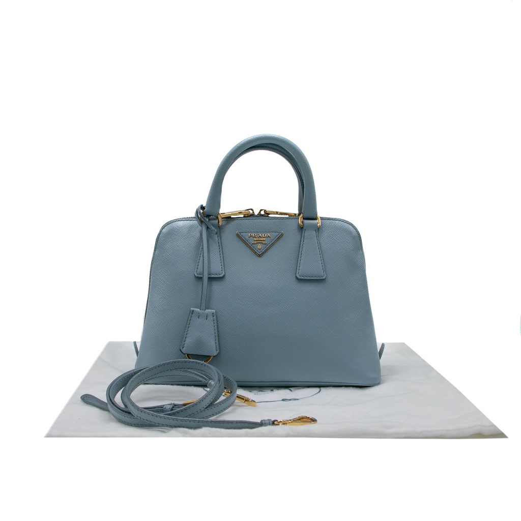 Prada Saffiano Lux Small Promenade Tote Astrale