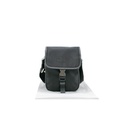 Prada Tessuto Nylon Saffiano Logo Messenger Bag Black