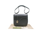 Gucci Leather Equestrian Crossbody Black 740988