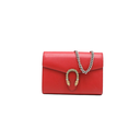 Gucci Calfskin Mini Dionysus Wallet on Chain Red 401231