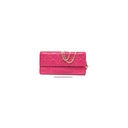 Christian Dior Cannage Leather Lady Dior Wallet On Chain Pink