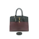Louis Vuitton Calfskin City Steamer MM Burgundy Black