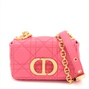 Christian Dior Cannage Caro Micro Leather Chain Shoulder Bag Pink