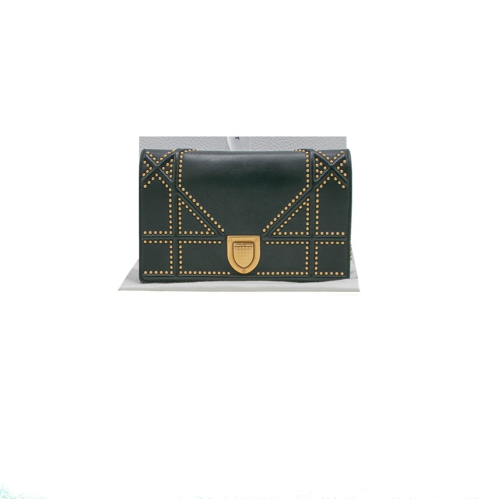 Christian Dior Studded Diorama Wallet on Chain