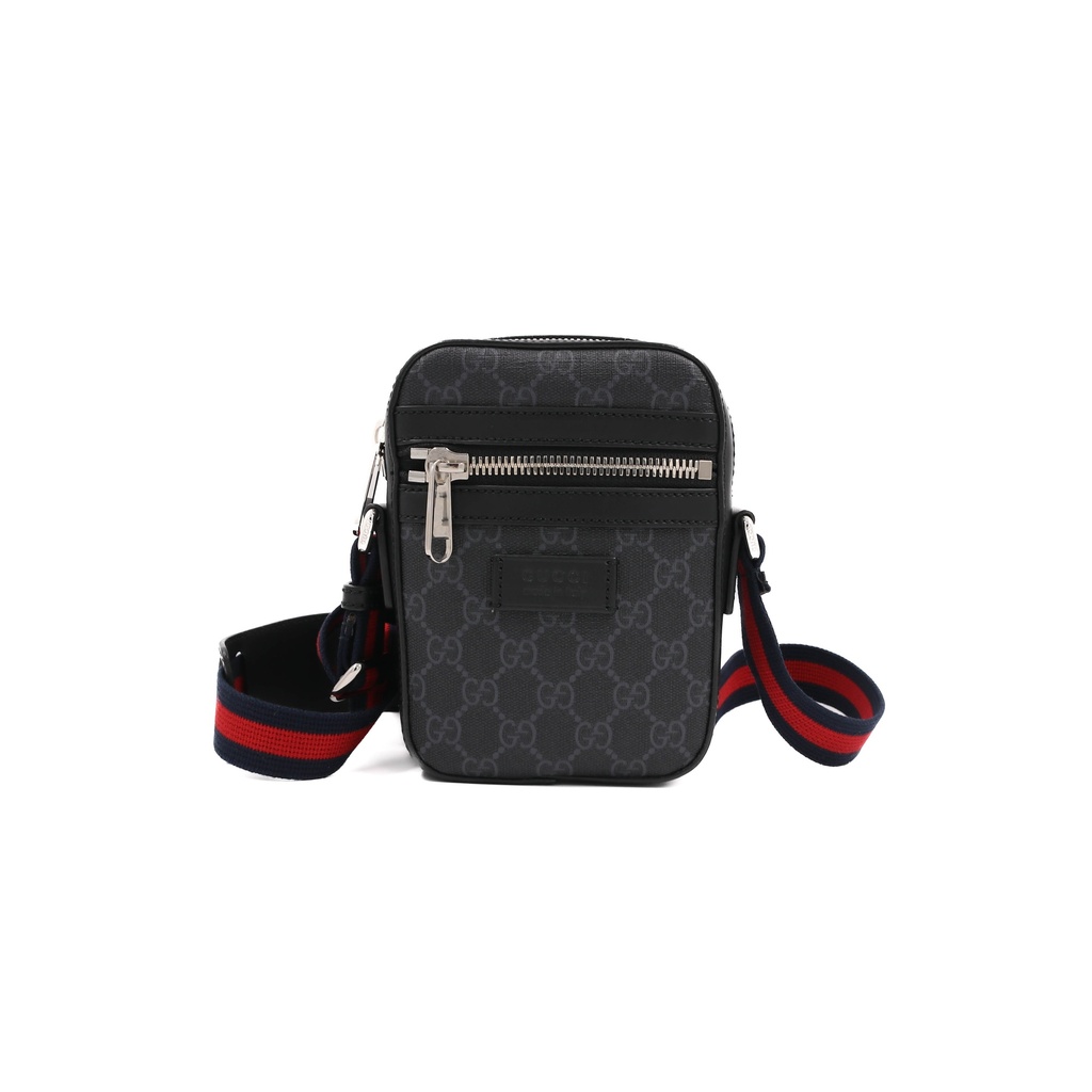 Gucci GG Supreme Monogram Web Small Camera Messenger Bag 