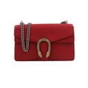Gucci Dollar Calfskin Swarovski Crystal Small Dionysus Shoulder Bag Hibiscus Red