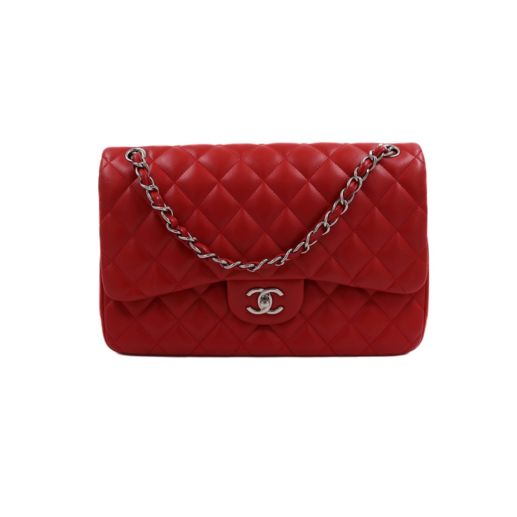 Chanel Classic Lambskin Jumbo Double Flap Bag