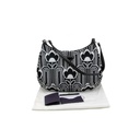 Prada Black/White Cleo Jacquard Knit and Leather Bag