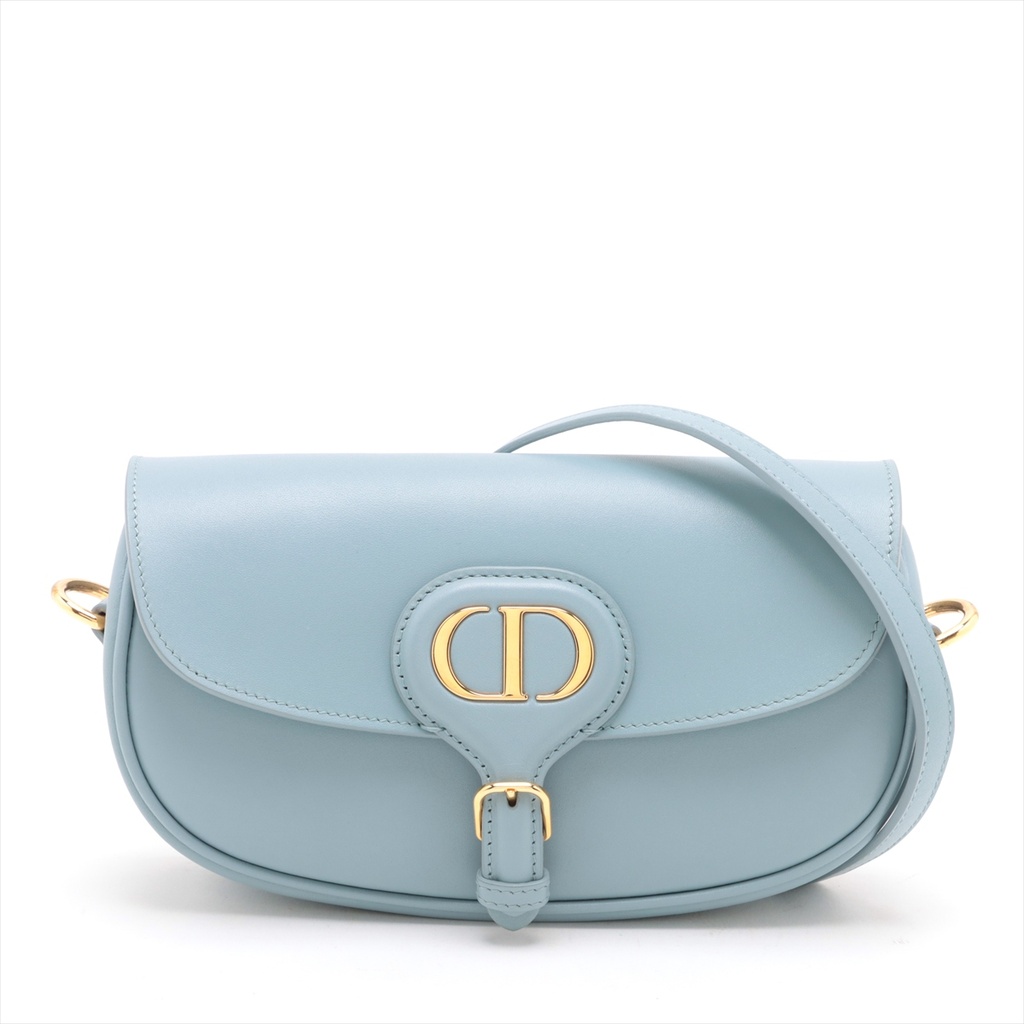 Christian Dior Bobby East West Leather Shoulder Bag Blue