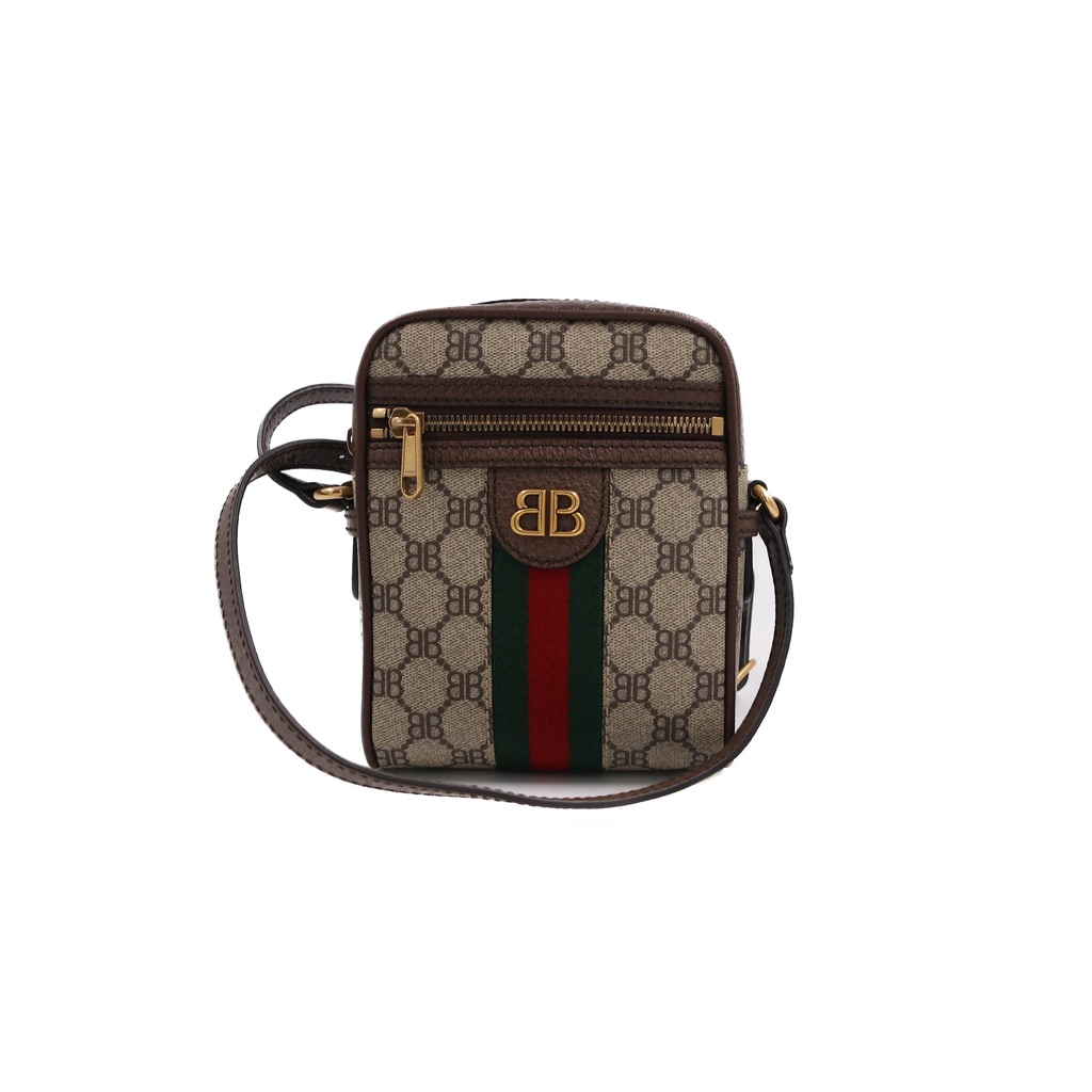 Gucci x Balenciaga The Hackers Projects PVC & Leather Shoulder Bag 680129