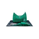 Prada Satin Crystal Re-Edition 2005 Green Shoulder Bag