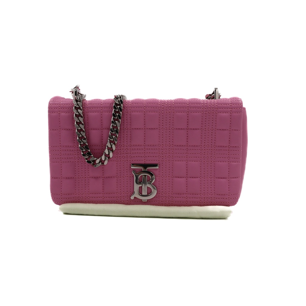 Burberry TB Leather Chain Shoulder Bag Pink