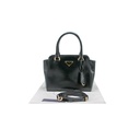 Prada Saffiano Lux Black Mini Handle Bag