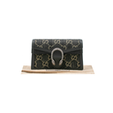 Gucci Jacquard Black Denim GG Monogram Super Mini Dionysus Shoulder Bag Black Ivory