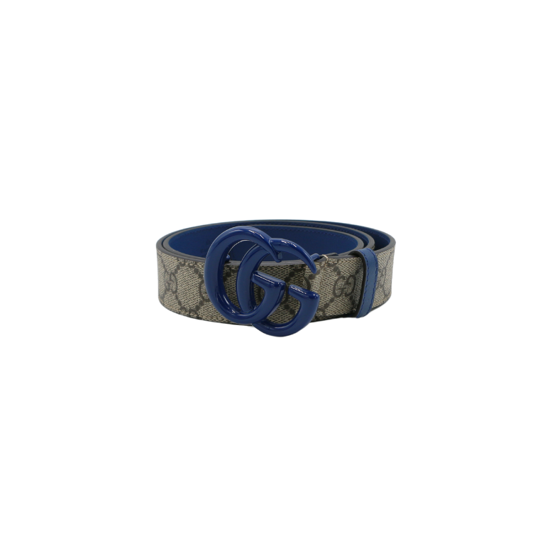Gucci Blue GG Buckle Supreme Leather 80 32 414516