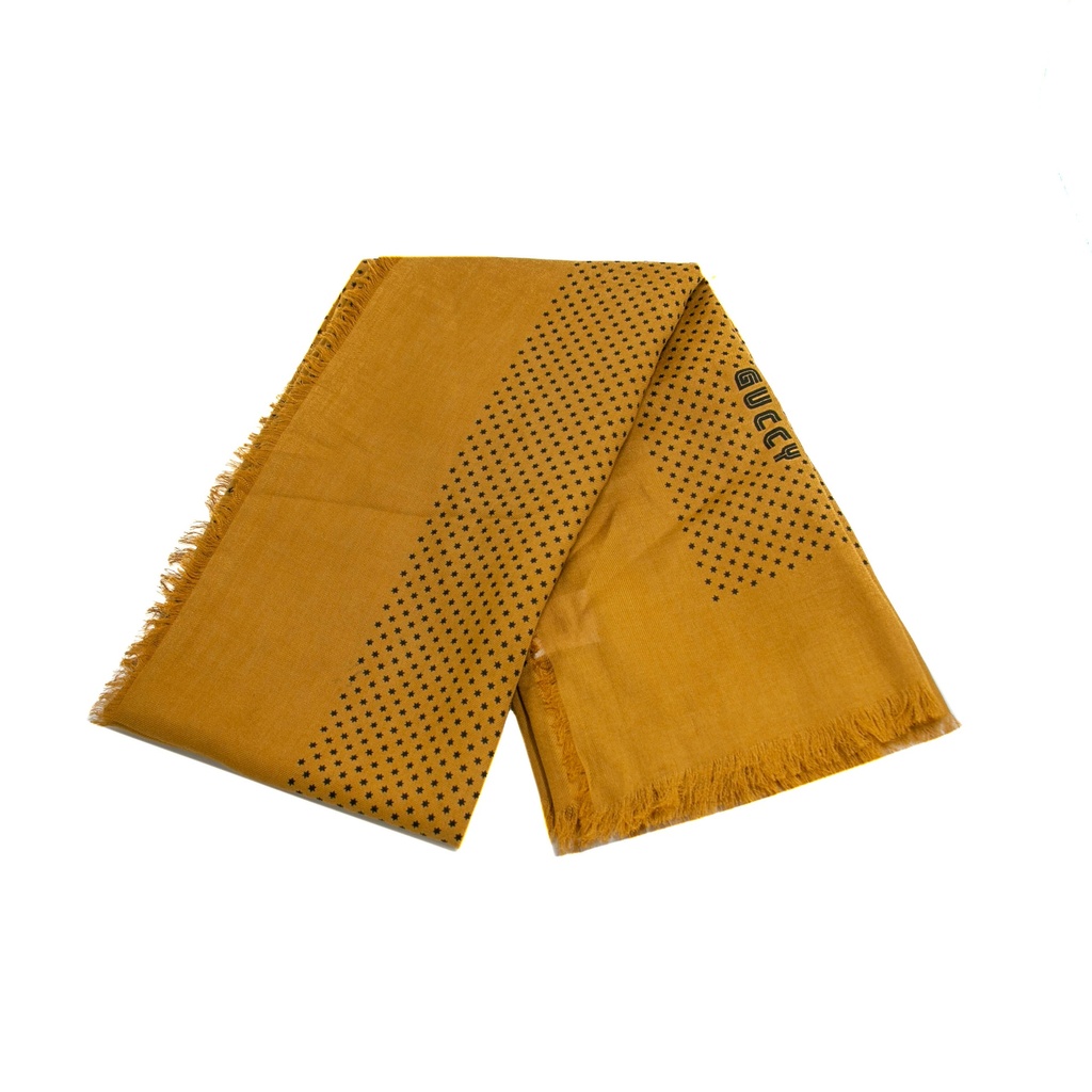 [Gucci-20169] Gucci Soft Gold Scarf In Size 140x140 519687 3G856 700