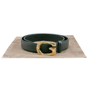 Gucci Thin Belt With G Buckle 655566 In Size 80 32