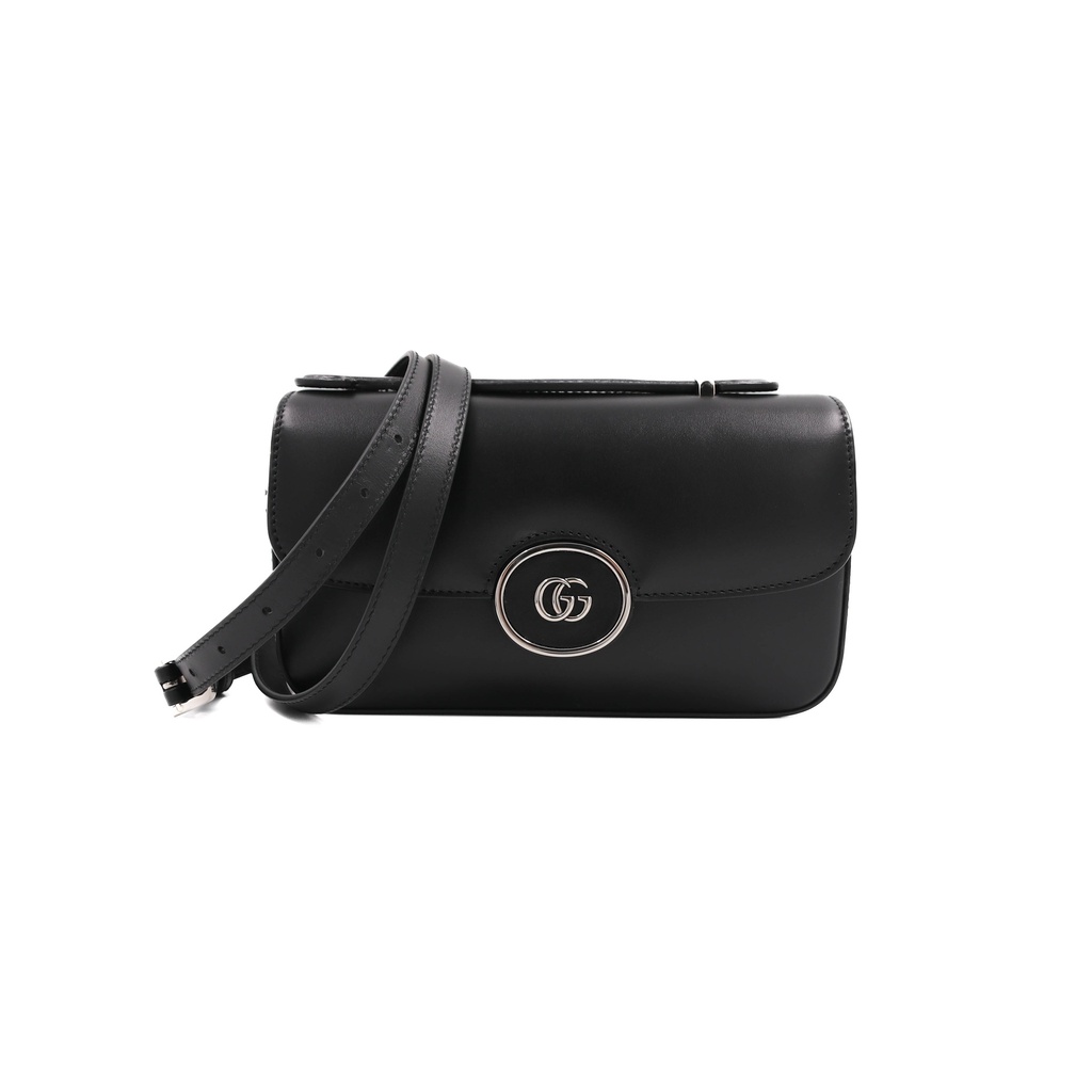 Gucci Petit GG Mini Leather Shoulder Bag Black 739722