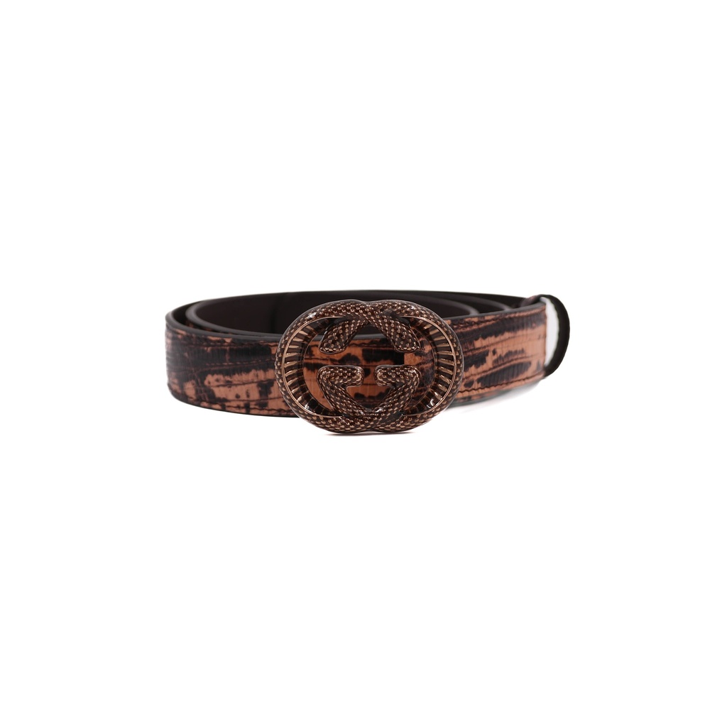Gucci Calfskin Embossed Tejus Painted Double G 710097 In Size 75 30