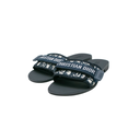 Christian Dio(r)evolution Slide Shiny Technical Fabric with Deep Blue Dior Oblique Print In Size 38