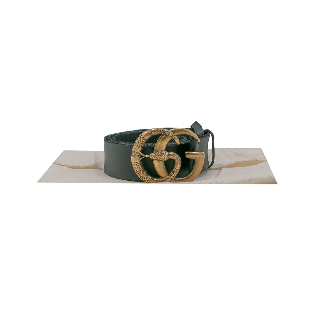 Gucci  Faded Calfskin Snake Double G 458949 In Size 90 36